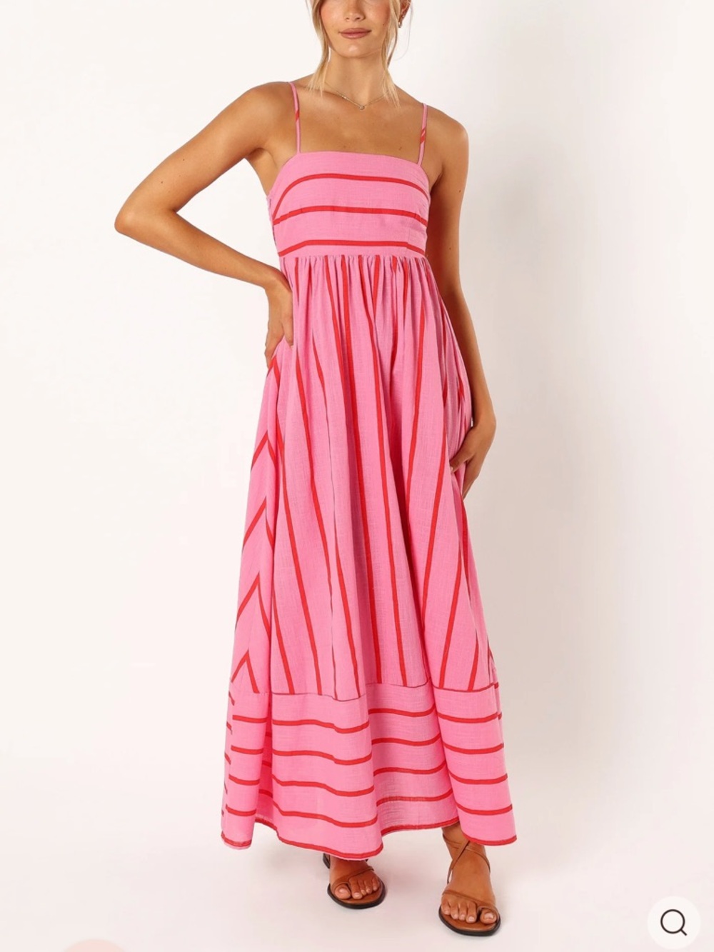 Petal & pup striped pink maxi dress